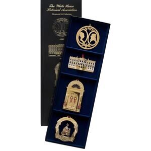 White House Historical Association gold Christmas Collection  1985 to 1988 New